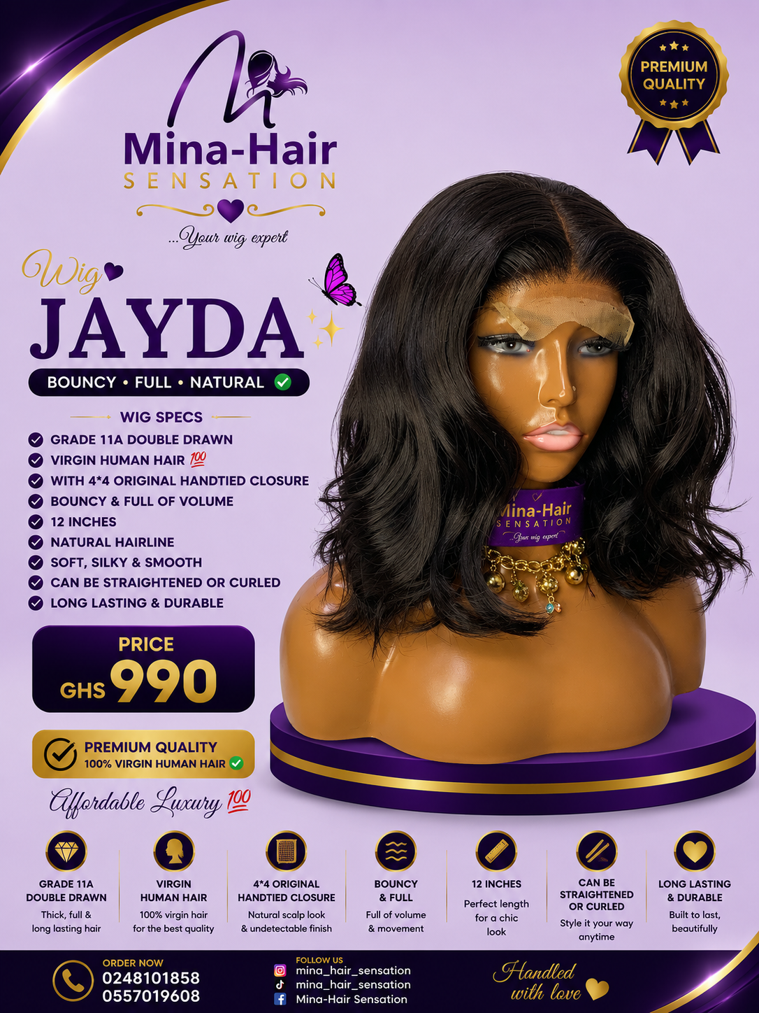 Wig Jayda — Bouncy & Full of Volume Human Hair Wigs